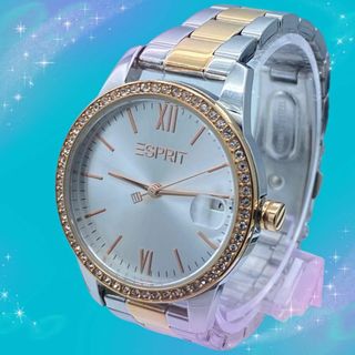 エスプリ(Esprit)の《美品　稼動品》　エスプリ　ラインストーン　防水　レディース腕時計　クォーツ(腕時計)