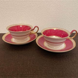 ウェッジウッド(WEDGWOOD)のウェッジウッド　ユーランダー　パウダールビー　ピオニー　カップ&ソーサー(グラス/カップ)