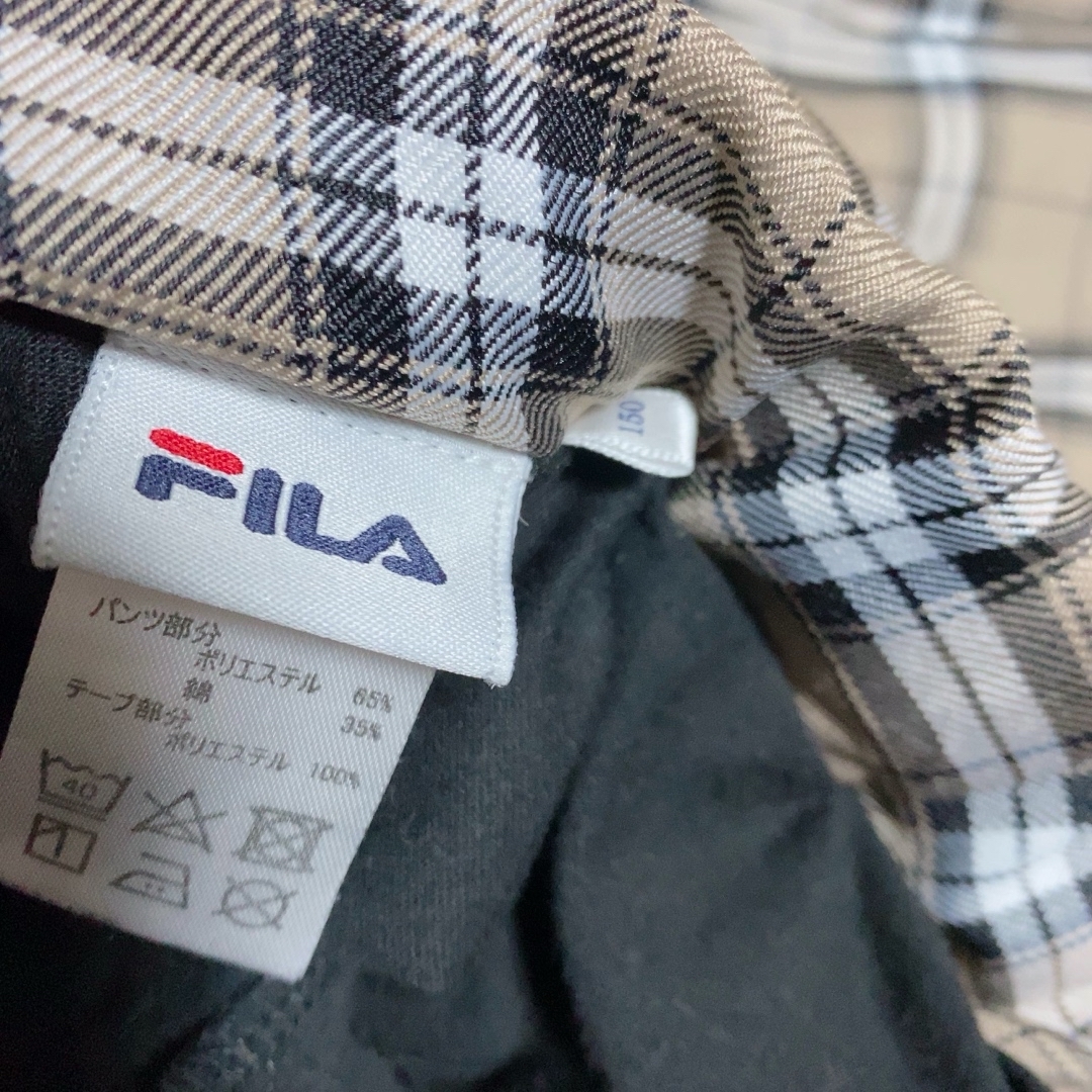 FILA(フィラ)のFILA チェックスカート スカパン スカートパンツ キャロットスカート ロゴ キッズ/ベビー/マタニティのキッズ服女の子用(90cm~)(スカート)の商品写真