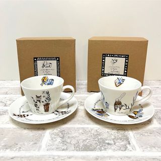 アツコマタノ(Atsuko Matano)のAtsuko Matano　カップ&ソーサー　2客セット(グラス/カップ)