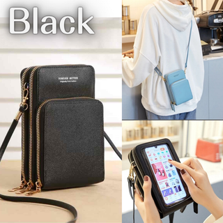 限定価格 スマホショルダーバッグ ブラック (ショルダーバッグ)