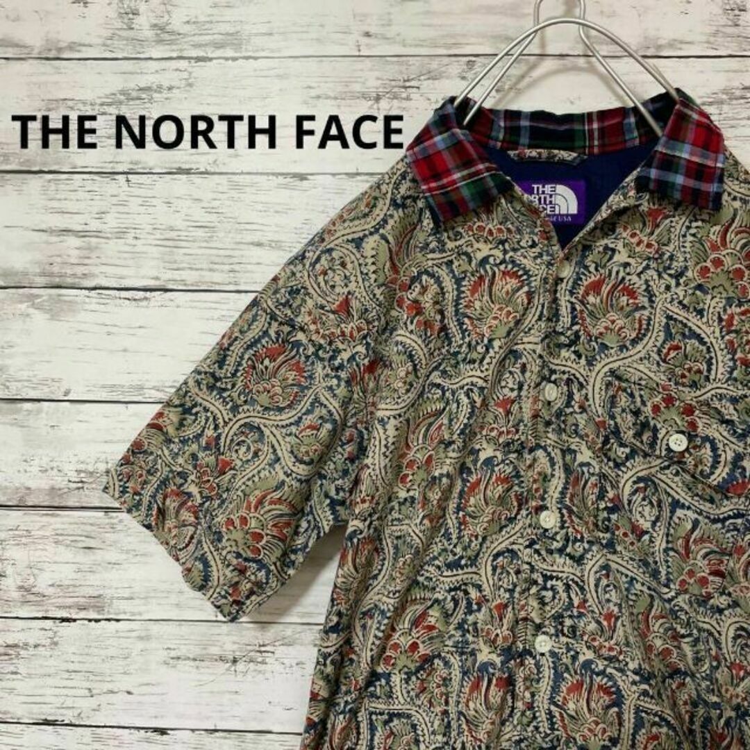 THE NORTH FACE(ザノースフェイス)のTHE NORTH FACE PURPLE LABEL 総柄半袖シャツ 切替 メンズのトップス(シャツ)の商品写真