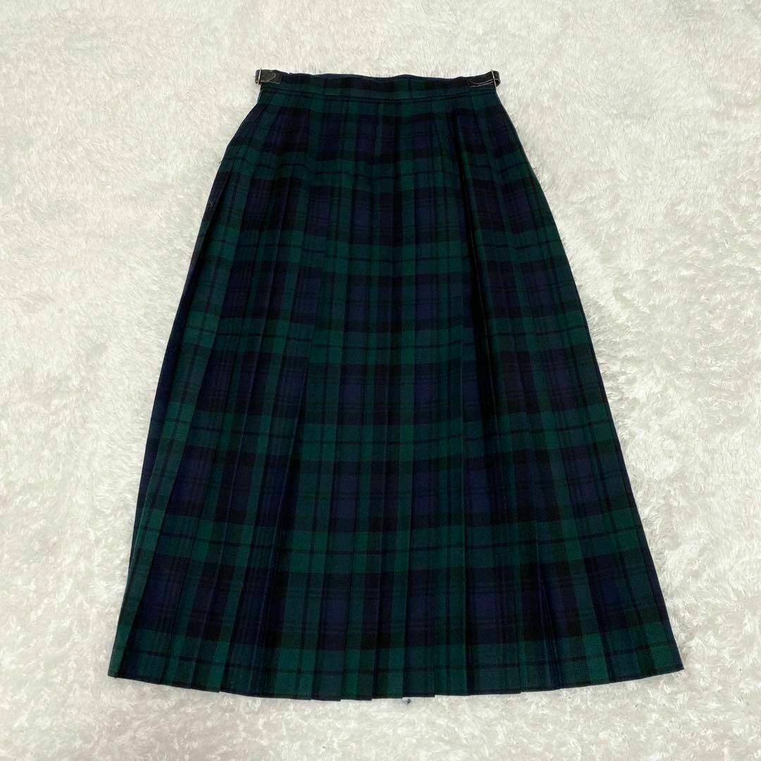 GLEN NEVIS ☆ ロングスカート チェック柄 ウール100% Lサイズ レディースのスカート(ロングスカート)の商品写真