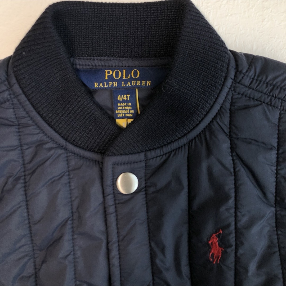 POLO RALPH LAUREN(ポロラルフローレン)のラスト1点◆ラルフローレン ウォーターリペラントベースボールジャケット  110 キッズ/ベビー/マタニティのキッズ服男の子用(90cm~)(ジャケット/上着)の商品写真