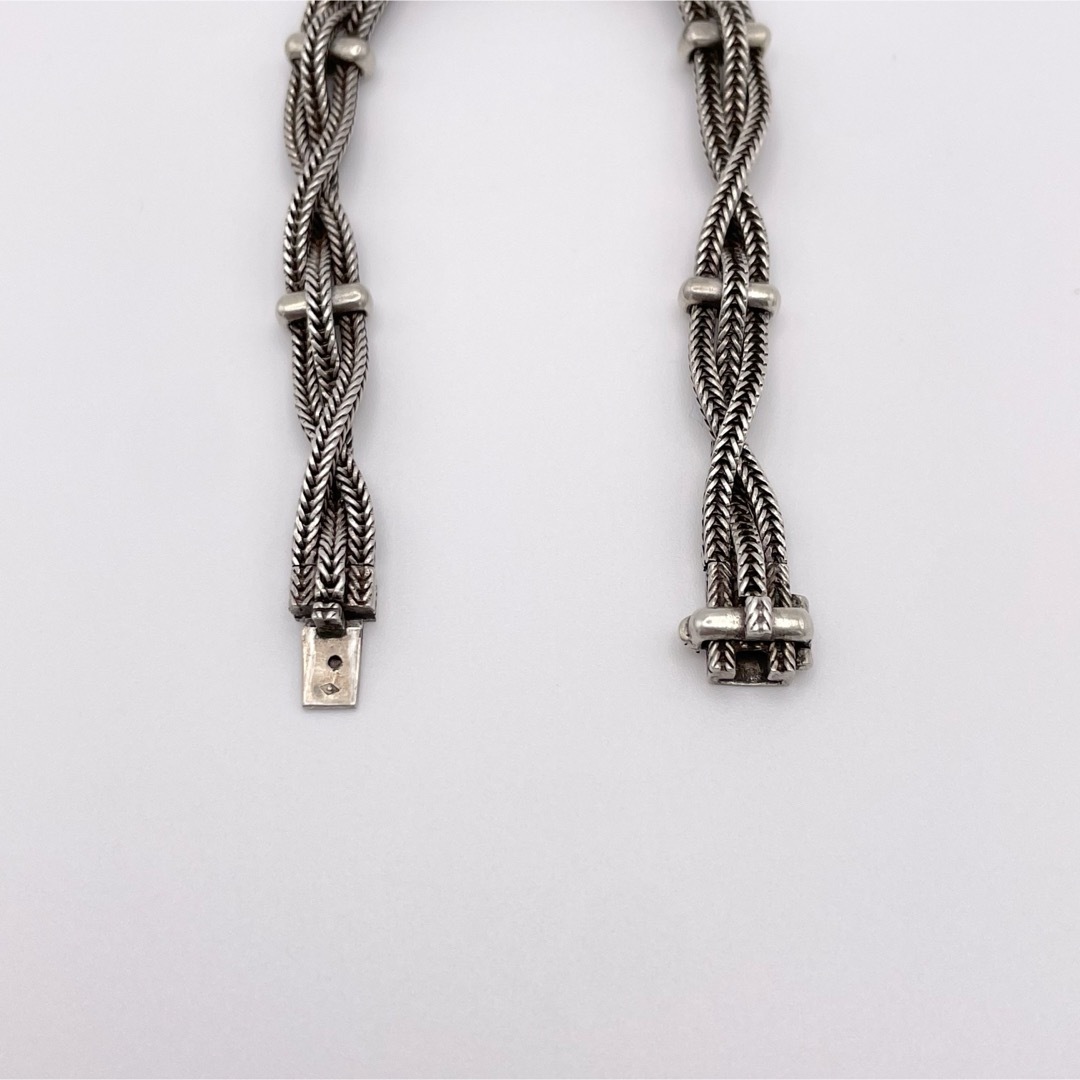 Hermes(エルメス)のVintage HERMES Bracelet ロープ シルバー ブレスレット メンズのアクセサリー(ブレスレット)の商品写真