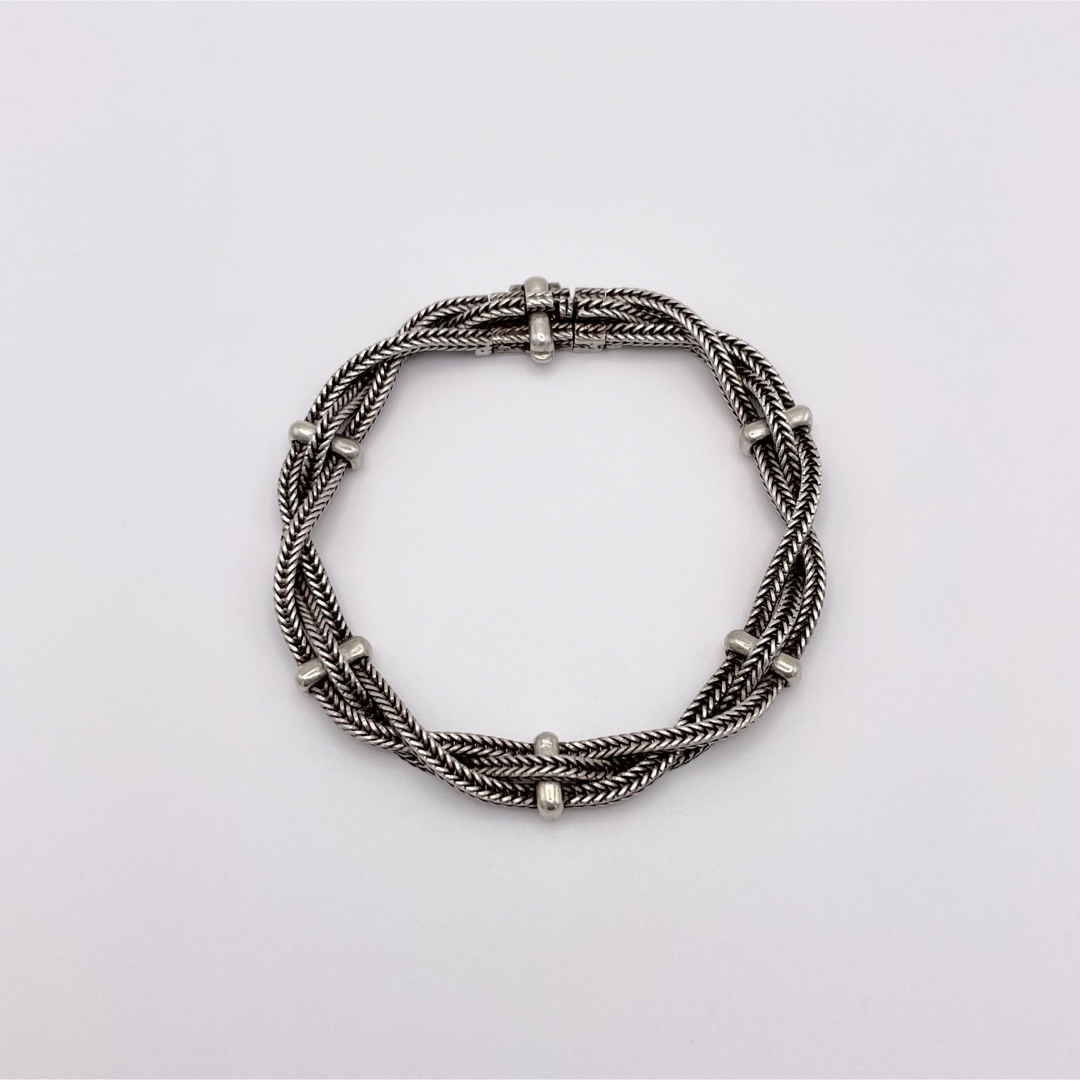 Hermes(エルメス)のVintage HERMES Bracelet ロープ シルバー ブレスレット メンズのアクセサリー(ブレスレット)の商品写真