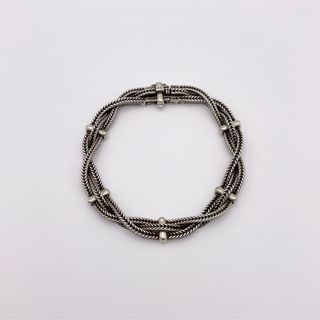 エルメス(Hermes)のVintage HERMES Bracelet ロープ シルバー ブレスレット(ブレスレット)