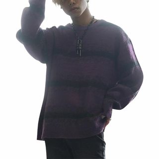 [JIGGYS SHOP] G.O.C(ジーオーシー)マルチモヘアジャガードニッ(その他)