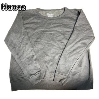 ヘインズ(Hanes)のヘインズ　スウェット　長袖　ブラック　M(スウェット)