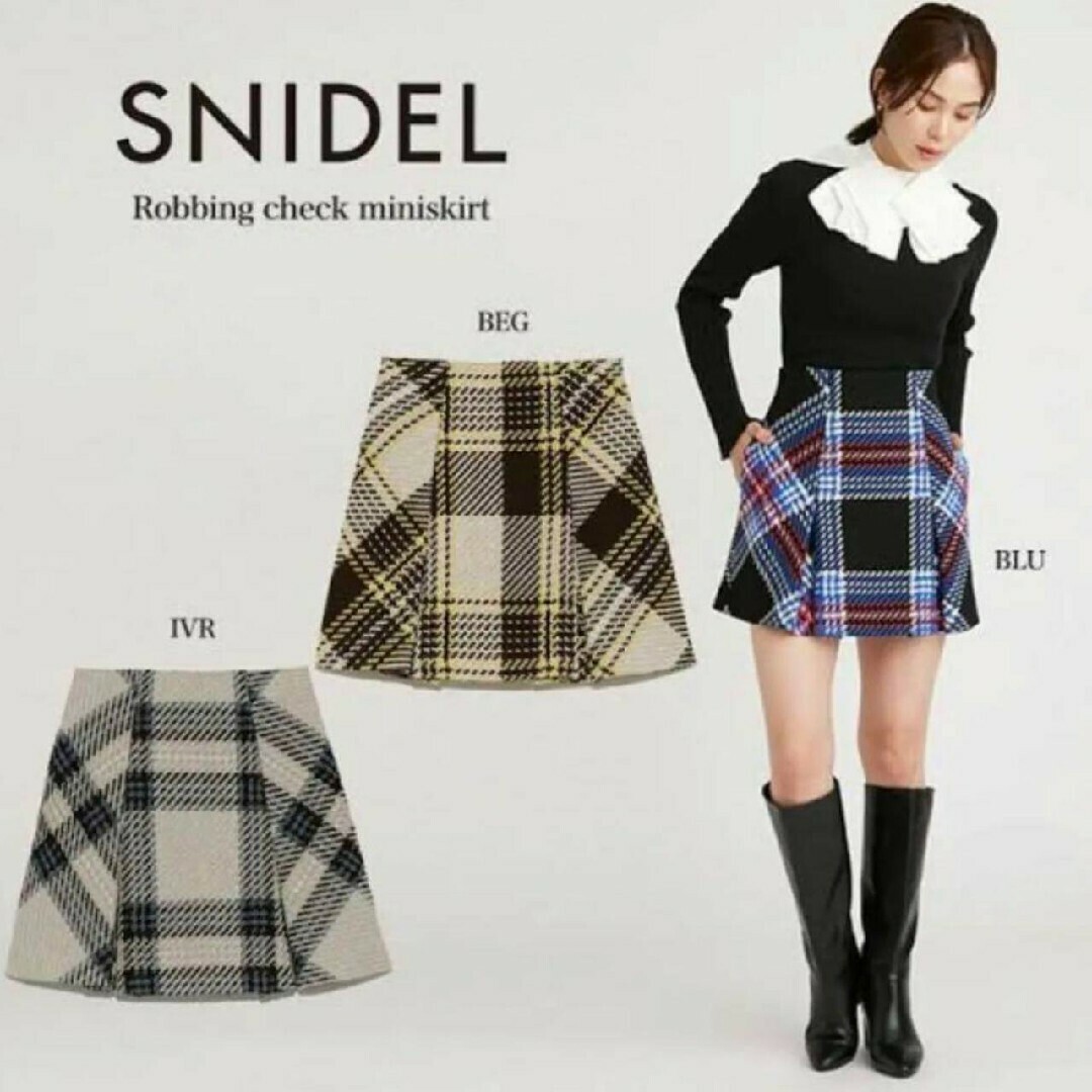 SNIDEL(スナイデル)のSNIDEL ロービングチェックミニスカート レディースのスカート(ミニスカート)の商品写真