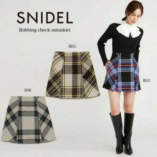 スナイデル(SNIDEL)のSNIDEL ロービングチェックミニスカート(ミニスカート)