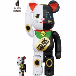 メディコムトイ(MEDICOM TOY)のBE@RBRICK 招き猫 金運 白 × 招福 黒 100％ & 400％(その他)