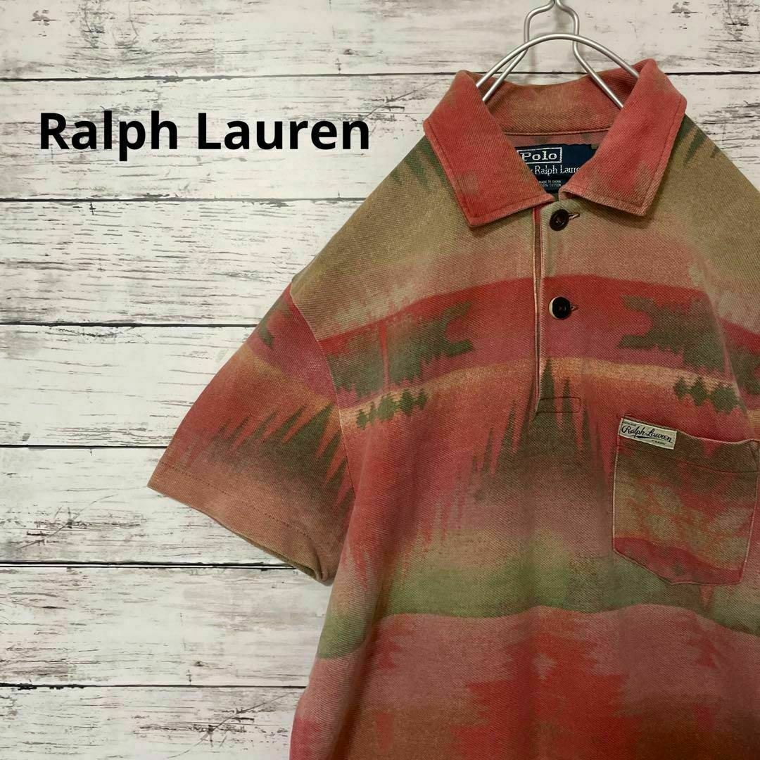 Ralph Lauren(ラルフローレン)のRalph Lauren ネイティブ柄ポロシャツ 入手困難 激レア お洒落 メンズのトップス(ポロシャツ)の商品写真