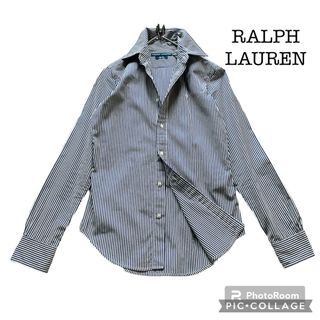 ラルフローレン(Ralph Lauren)のRALPH LAUREN ラルフローレン　ロゴ刺繍　ストライプシャツ(シャツ/ブラウス(長袖/七分))