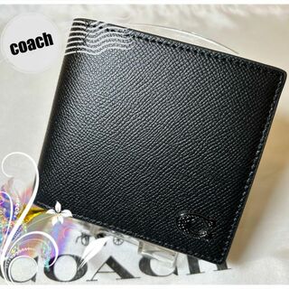 コーチ(COACH)の【nico様】COACH 二つ折り財布 CJ883 ブラック(折り財布)