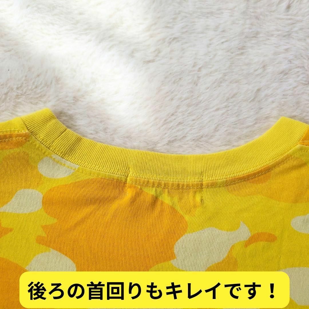 A BATHING APE(アベイシングエイプ)の限定コラボ　A BATHING APE × M&M’S 　Tシャツ　カットソー黄 メンズのトップス(Tシャツ/カットソー(半袖/袖なし))の商品写真