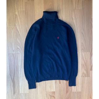 ラルフローレン(Ralph Lauren)の90's  RALPH LAUREN ラムウール セーター ネイビー　紺　(ニット/セーター)