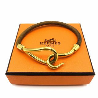 エルメス(Hermes)のHERMES エルメス ジャンボ ブレスレット ブラウン ゴールド(ブレスレット/バングル)