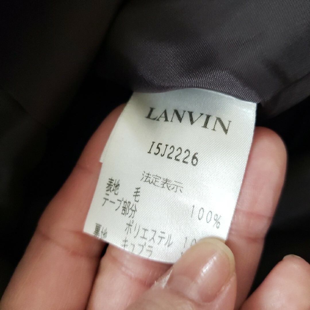 LANVIN(ランバン)の美品LANVIN テーラードジャケット パンツ スーツ グレー 36サイズ レディースのフォーマル/ドレス(スーツ)の商品写真