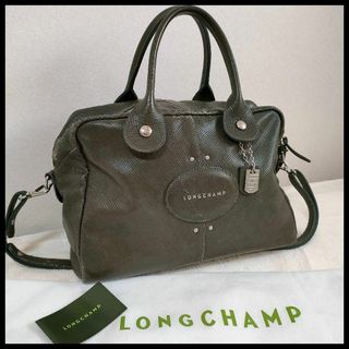 LONGCHAMP - 希少　入手困難品　ロンシャン　ハンドバック　ショルダーバック　オリーブ　２way