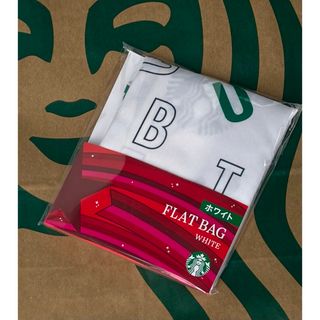 スターバックス(Starbucks)の【Starbucks】スターバックス スタバ ホリデー フラットバッグ 白(ノベルティグッズ)