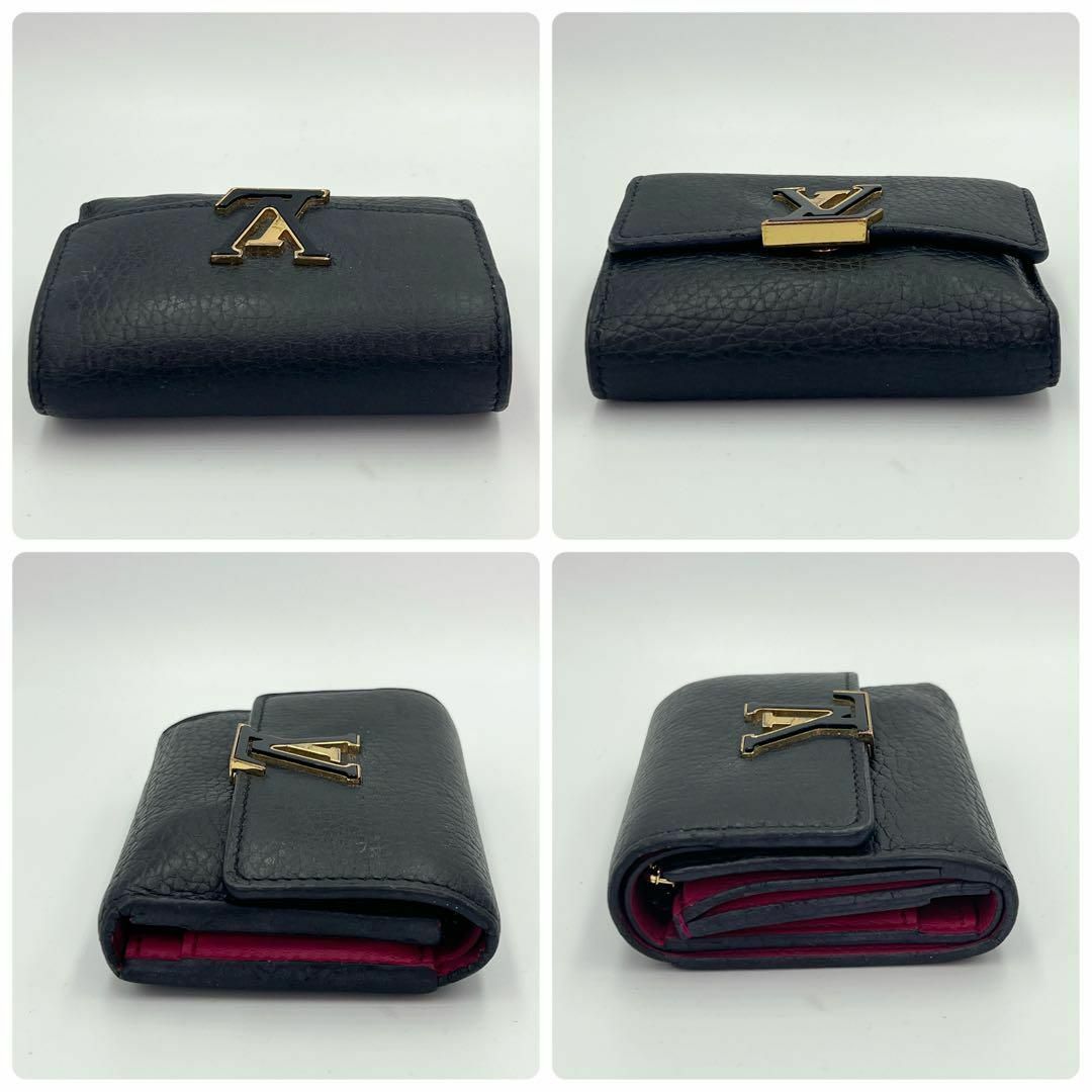 LOUIS VUITTON(ルイヴィトン)のルイヴィトン M68587 ポルトフォイユ カプシーヌ コンパクトウォレット 黒 レディースのファッション小物(財布)の商品写真