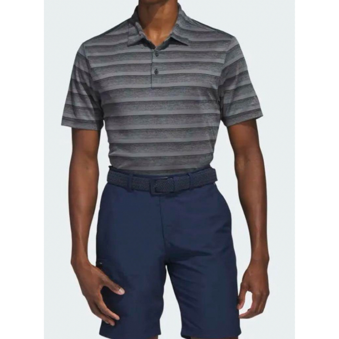 adidas(アディダス)の送料無料 新品 adidas Two-Color StripedポロシャツL スポーツ/アウトドアのゴルフ(ウエア)の商品写真