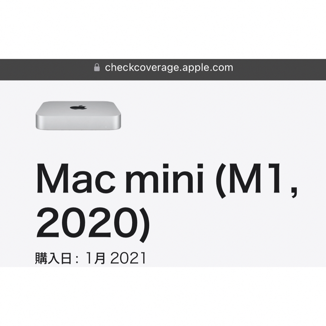 Mac (Apple)(マック)のM1 mac mini  16GB  SSD:1TB シルバー(カバー付き) スマホ/家電/カメラのPC/タブレット(デスクトップ型PC)の商品写真