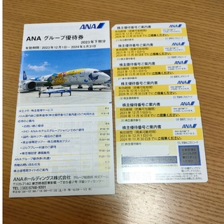 エーエヌエー(ゼンニッポンクウユ)(ANA(全日本空輸))の★最新★ANA 全日空 株主優待券6枚 2024/11/30　グループ優待券付(航空券)