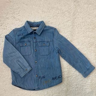 ザラキッズ(ZARA KIDS)のZARA キッズ　デニムシャツ　3-4歳　104cm(ブラウス)