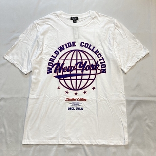 ブーフー(boohoo)のNEWYORKロゴグラフィックTシャツ半袖Tee新品オーバーサイズM(Tシャツ/カットソー(半袖/袖なし))