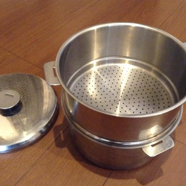 クリステル ステンレス鍋&蒸し器 24cm