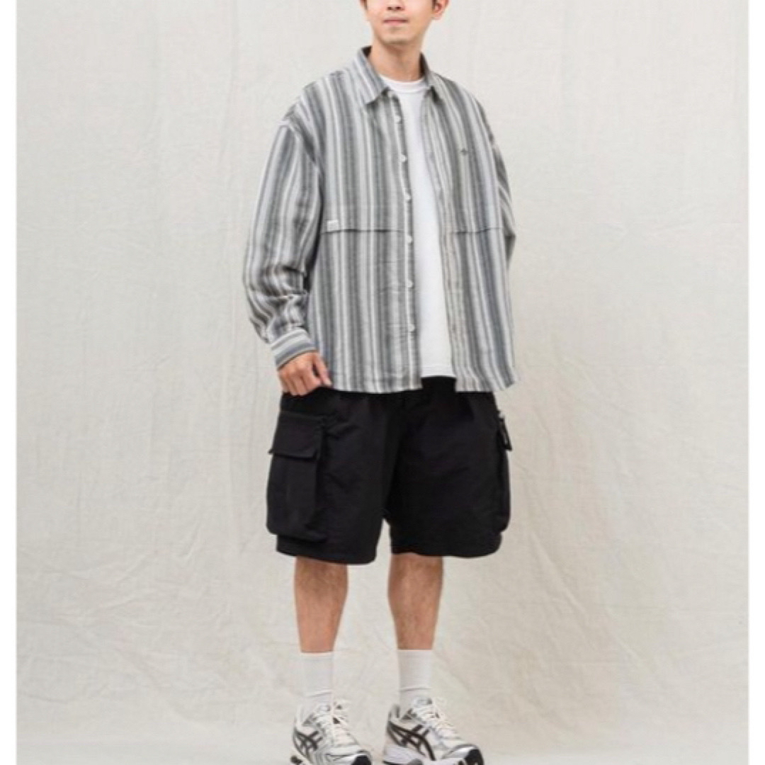 DESCENDANT(ディセンダント)のPersevere oversized shirt パーシビアストライプシャツ メンズのトップス(シャツ)の商品写真