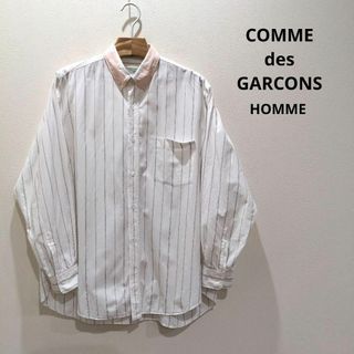 コムデギャルソンオム(COMME des GARCONS HOMME)のコムデギャルソン オム ストライプ ワイド シャツ メンズ ボタンダウン ピンク(シャツ)