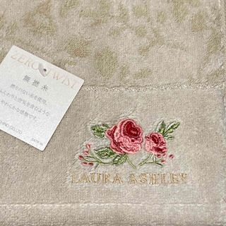 ローラアシュレイ(LAURA ASHLEY)の新品☆ローラアシュレイ フェイスタオル☆アナベラ バラ☆ベージュ(タオル/バス用品)