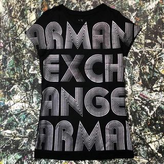 アルマーニエクスチェンジ(ARMANI EXCHANGE)の【美品】アルマーニエクスチェンジ-A/X ARMANI-ロゴプリントカットソー(カットソー(半袖/袖なし))