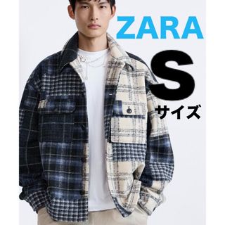 ザラ(ZARA)のZara パッチワーク　ジャガードシャツジャケット(シャツ)