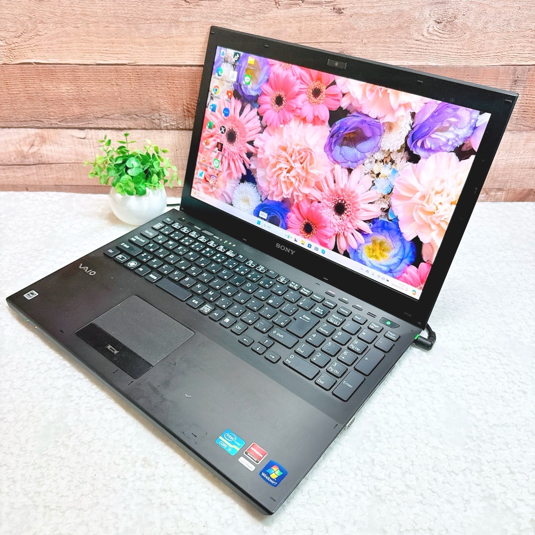 VAIO(バイオ)のi5❣️大画面VAIO✨大容量500GB‼️カメラ付✨黒ノートパソコン✨事務作業 スマホ/家電/カメラのPC/タブレット(ノートPC)の商品写真