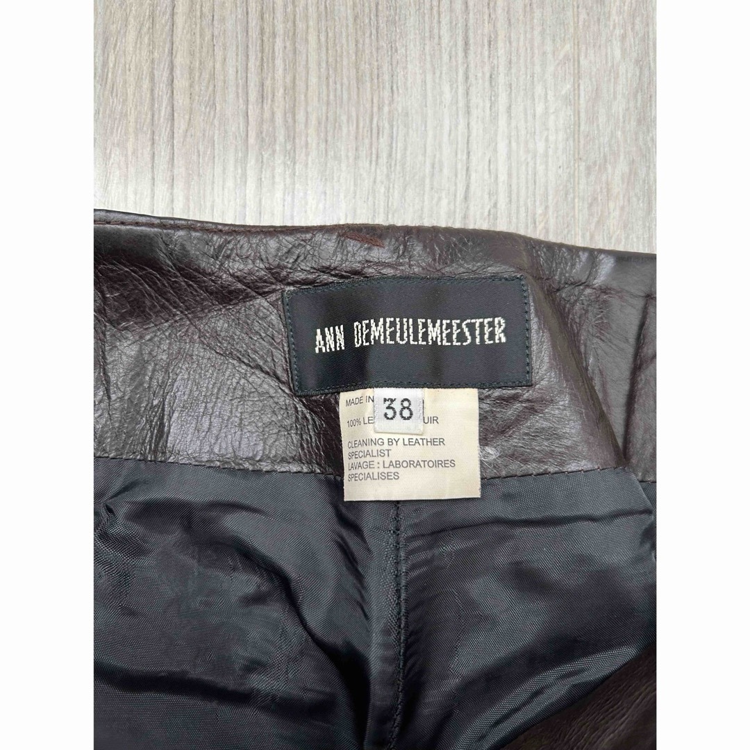 Ann Demeulemeester(アンドゥムルメステール)の最終価格　超希少　レザーパンツ　（アン期） メンズのパンツ(その他)の商品写真