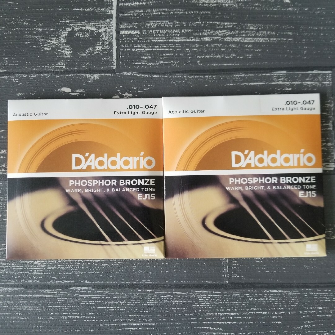 新品　D'Addario ダダリオ アコースティックギター弦 EJ15 楽器のギター(弦)の商品写真