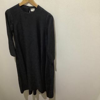 ユナイテッドアローズスタイルフォーリビング(UNITED ARROWS Style for Living)のstyle for living 黒ロングアシンメトリーワンピース　サイズ表記無(ロングワンピース/マキシワンピース)