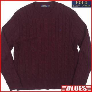 ポロラルフローレン(POLO RALPH LAUREN)のラルフローレン セーター ニット XL 古着 メンズ 赤 えんじ TY3002(ニット/セーター)