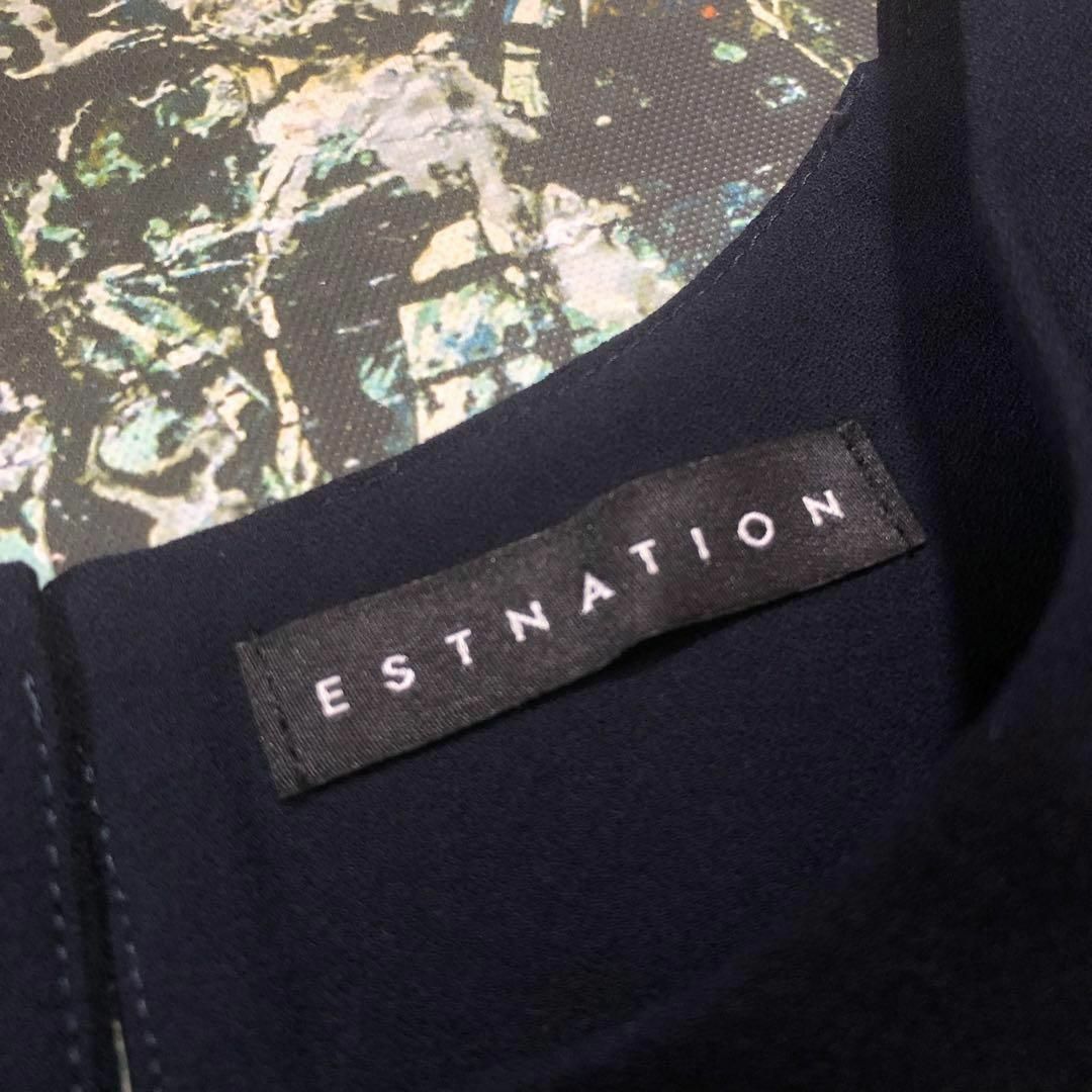 ESTNATION(エストネーション)の【美品】エストネーション-ESTNATION-ノースリーブブラウス　サイズM レディースのトップス(シャツ/ブラウス(半袖/袖なし))の商品写真