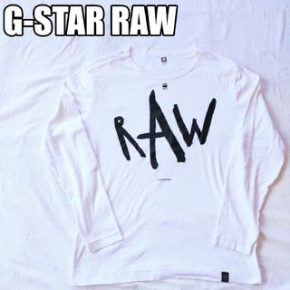 ジースター(G-STAR RAW)のジースターロウ クルーネックTシャツ ホワイト メンズM(Tシャツ/カットソー(七分/長袖))