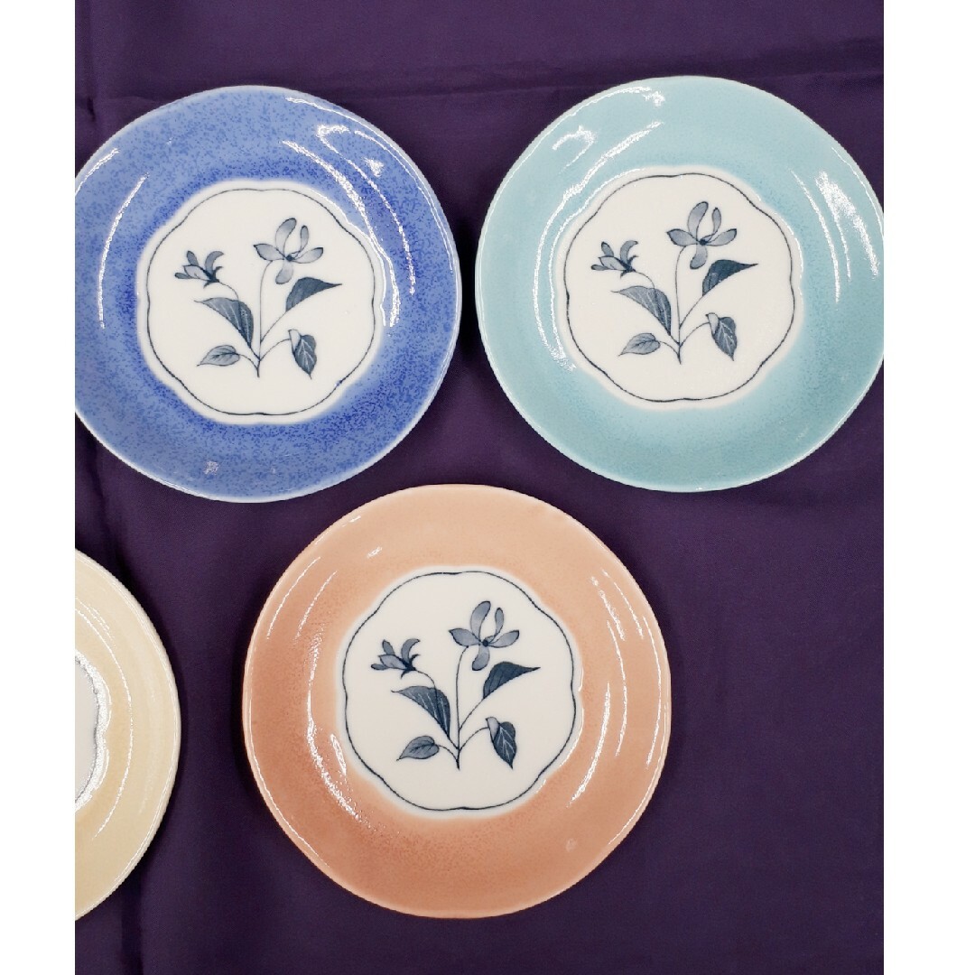 たち吉 - 箱あり たち吉 橘吉 陶器 小皿 銘々皿 5枚 5色セット たち吉 - 箱あり たち吉 橘吉 陶器 小皿 銘々皿 5枚 5色セット
