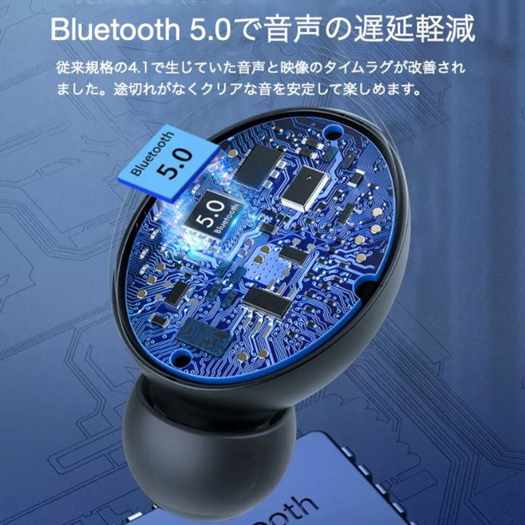 ワイヤレスイヤホン i7 Bluetooth iPhone Android スマホ/家電/カメラのオーディオ機器(ヘッドフォン/イヤフォン)の商品写真