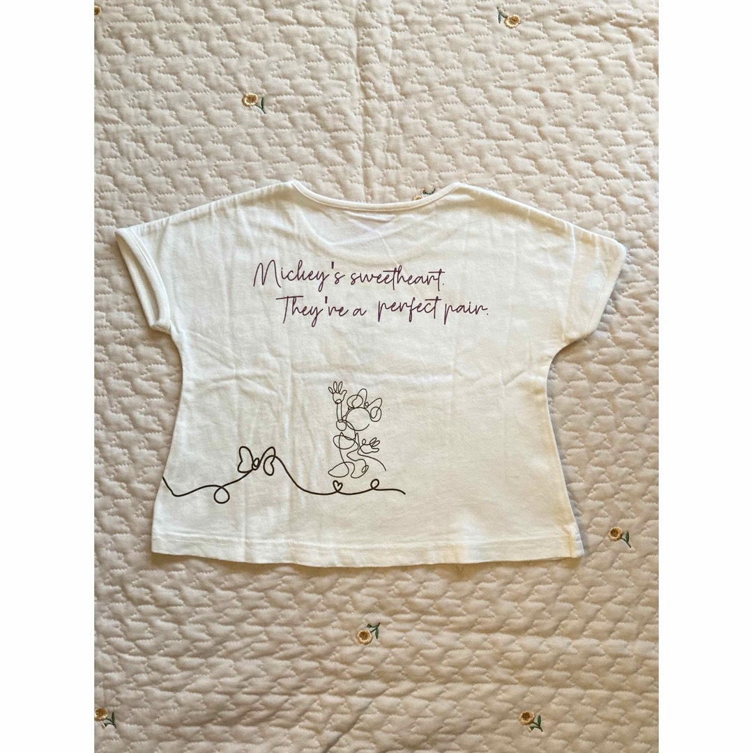 Disney(ディズニー)のディズニー ミニー刺繍Tシャツ(90) キッズ/ベビー/マタニティのキッズ服女の子用(90cm~)(Tシャツ/カットソー)の商品写真