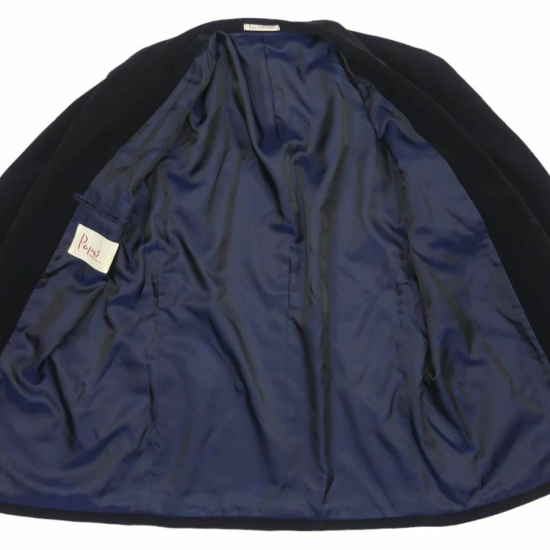 Papas パパス テーラードジャケット ブレザー L メンズ 紺 TY3055 メンズのジャケット/アウター(テーラードジャケット)の商品写真