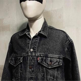 リーバイス(Levi's)のLevi's 70507 Trucker Jacket 先染めブラックUSA製(Gジャン/デニムジャケット)