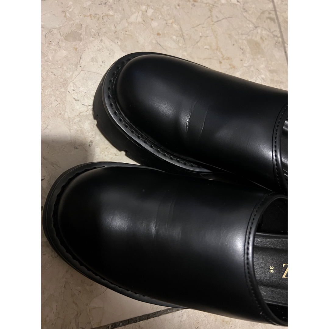 ZARA フラット トラックソール ミュール 36
